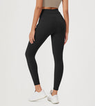 25” High Waist Workout Yoga Pants with Drawstring Tie - ododos