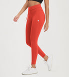 25” High Waist Workout Yoga Pants with Drawstring Tie - ododos