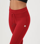25” High Waist Workout Yoga Pants with Drawstring Tie - ododos