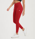 25” High Waist Workout Yoga Pants with Drawstring Tie - ododos