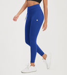 25” High Waist Workout Yoga Pants with Drawstring Tie - ododos