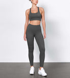 ODLIFT 28" High Waist Compression Yoga Leggings Charcoal - ododos