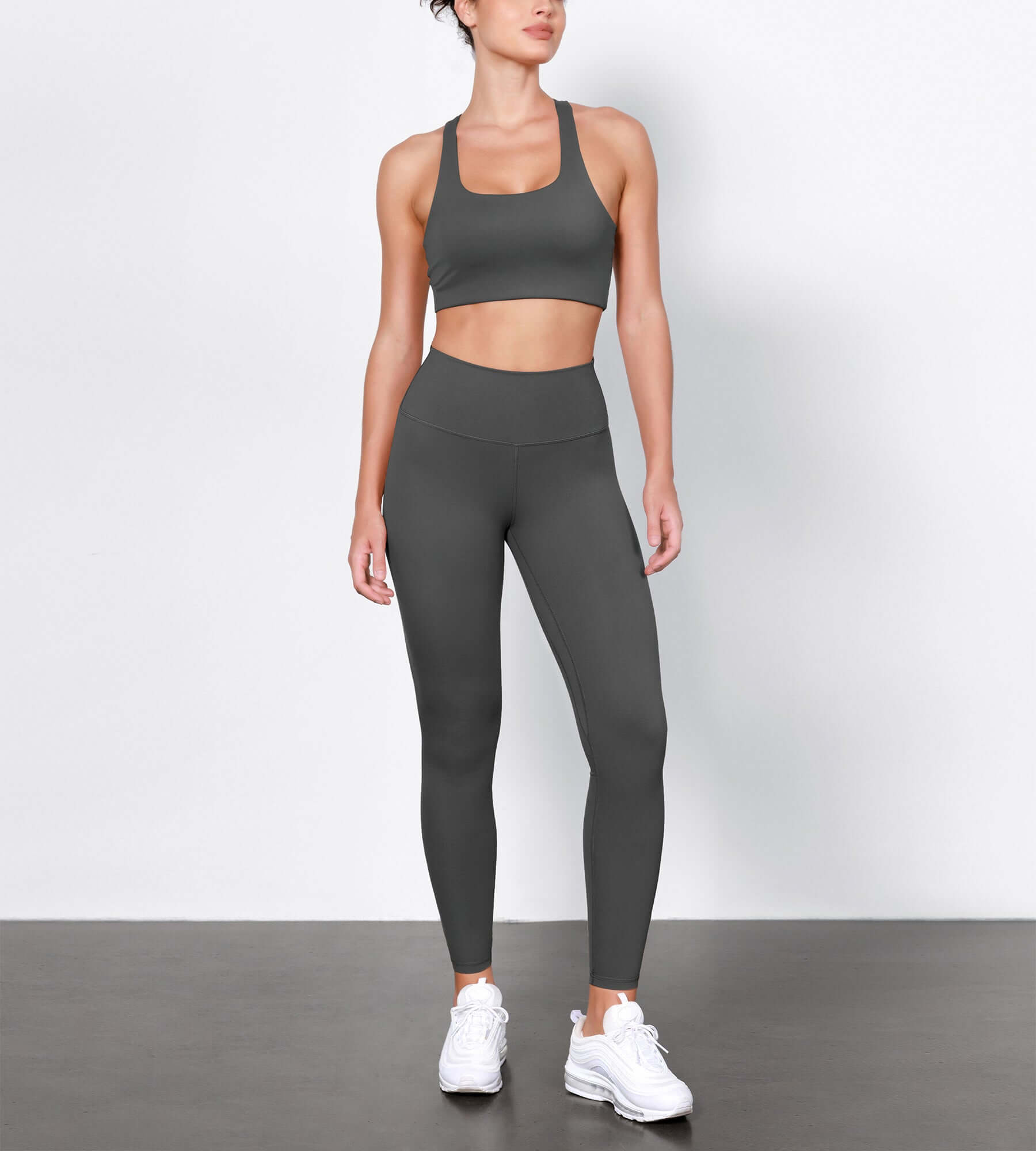 ODLIFT 28" High Waist Compression Yoga Leggings Charcoal - ododos