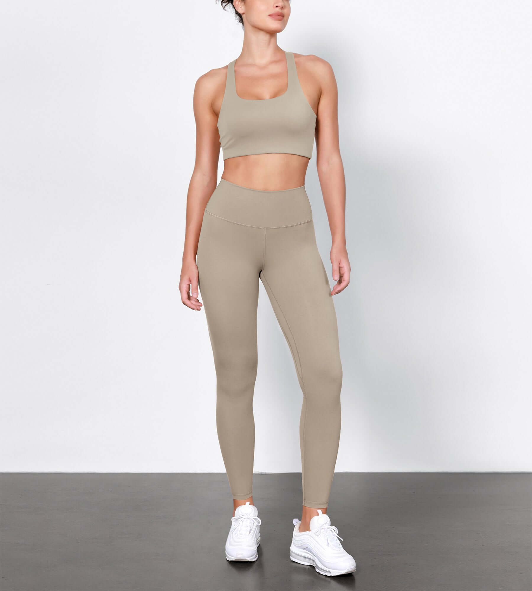 Beige yoga pants clearance