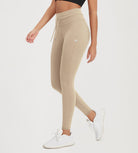 28" High Waist Workout Yoga Pants with Drawstring Tie - ododos