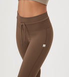 28" High Waist Workout Yoga Pants with Drawstring Tie - ododos