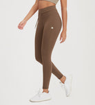 28" High Waist Workout Yoga Pants with Drawstring Tie - ododos