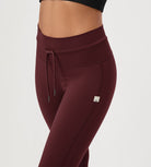 28" High Waist Workout Yoga Pants with Drawstring Tie - ododos