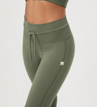 28" High Waist Workout Yoga Pants with Drawstring Tie - ododos