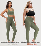 28" High Waist Workout Yoga Pants with Drawstring Tie - ododos
