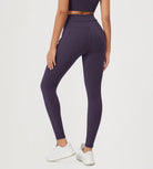 28" High Waist Workout Yoga Pants with Drawstring Tie - ododos
