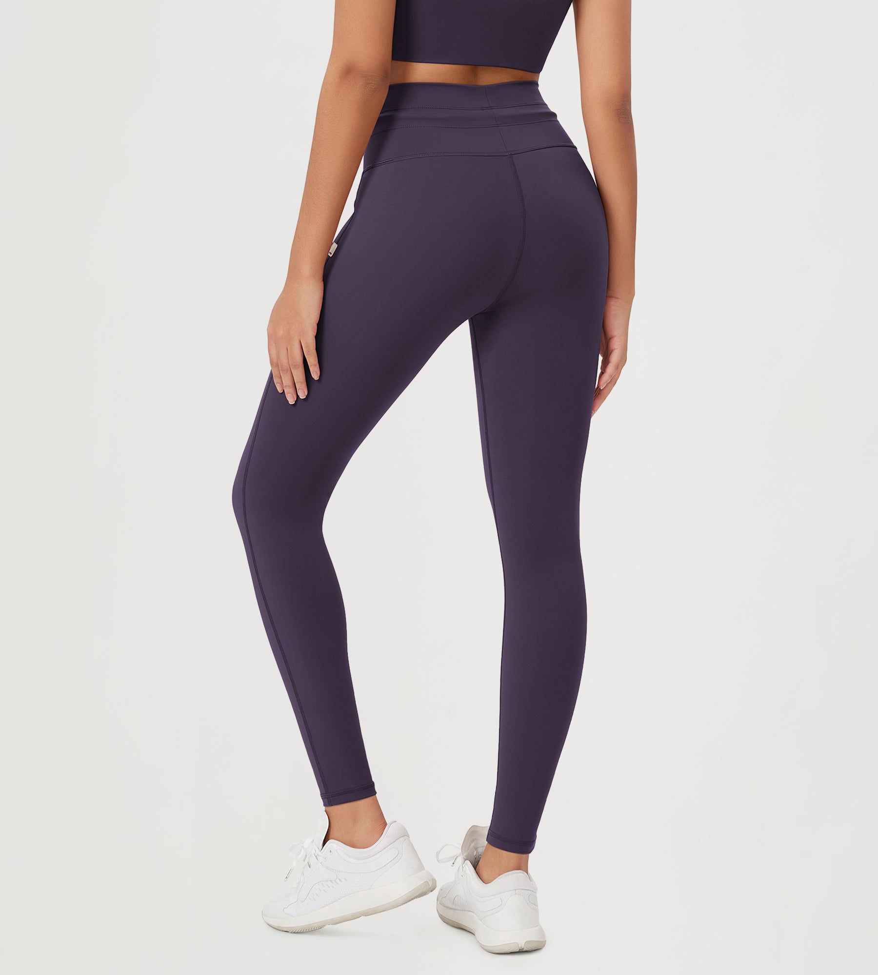 28" High Waist Workout Yoga Pants with Drawstring Tie - ododos