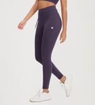 28" High Waist Workout Yoga Pants with Drawstring Tie - ododos