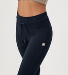28" High Waist Workout Yoga Pants with Drawstring Tie - ododos