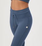 28" High Waist Workout Yoga Pants with Drawstring Tie - ododos