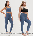 28" High Waist Workout Yoga Pants with Drawstring Tie - ododos