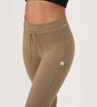 28" High Waist Workout Yoga Pants with Drawstring Tie - ododos