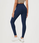 28" High Waist Workout Yoga Pants with Drawstring Tie - ododos