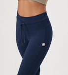 28" High Waist Workout Yoga Pants with Drawstring Tie - ododos