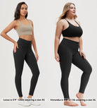 28" High Waist Workout Yoga Pants with Drawstring Tie - ododos