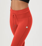 28" High Waist Workout Yoga Pants with Drawstring Tie - ododos