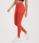 28" High Waist Workout Yoga Pants with Drawstring Tie - ododos
