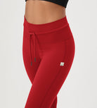 28" High Waist Workout Yoga Pants with Drawstring Tie - ododos