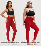 28" High Waist Workout Yoga Pants with Drawstring Tie - ododos