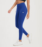 28" High Waist Workout Yoga Pants with Drawstring Tie - ododos