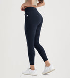 25" High Waist Workout Yoga Pants Leggings With Drawstring Pockets - ododos