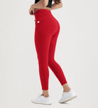 25" High Waist Workout Yoga Pants Leggings With Drawstring Pockets - ododos