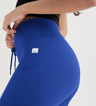 25" High Waist Workout Yoga Pants Leggings With Drawstring Pockets - ododos