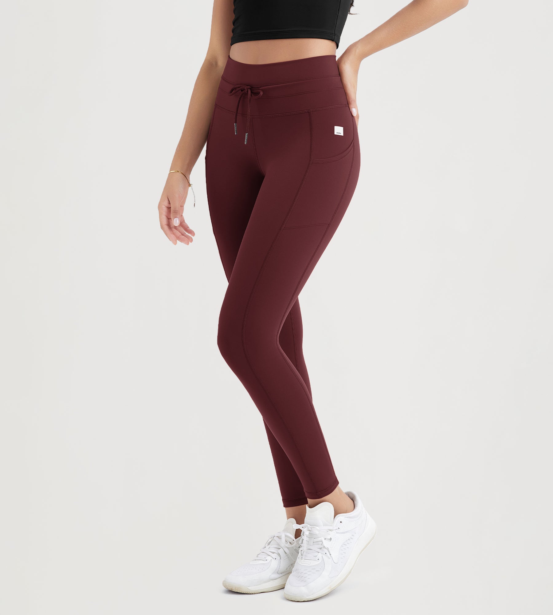 ODODOS 28" High Waist Workout Yoga Pants Leggings With Drawstring Pockets - ododos