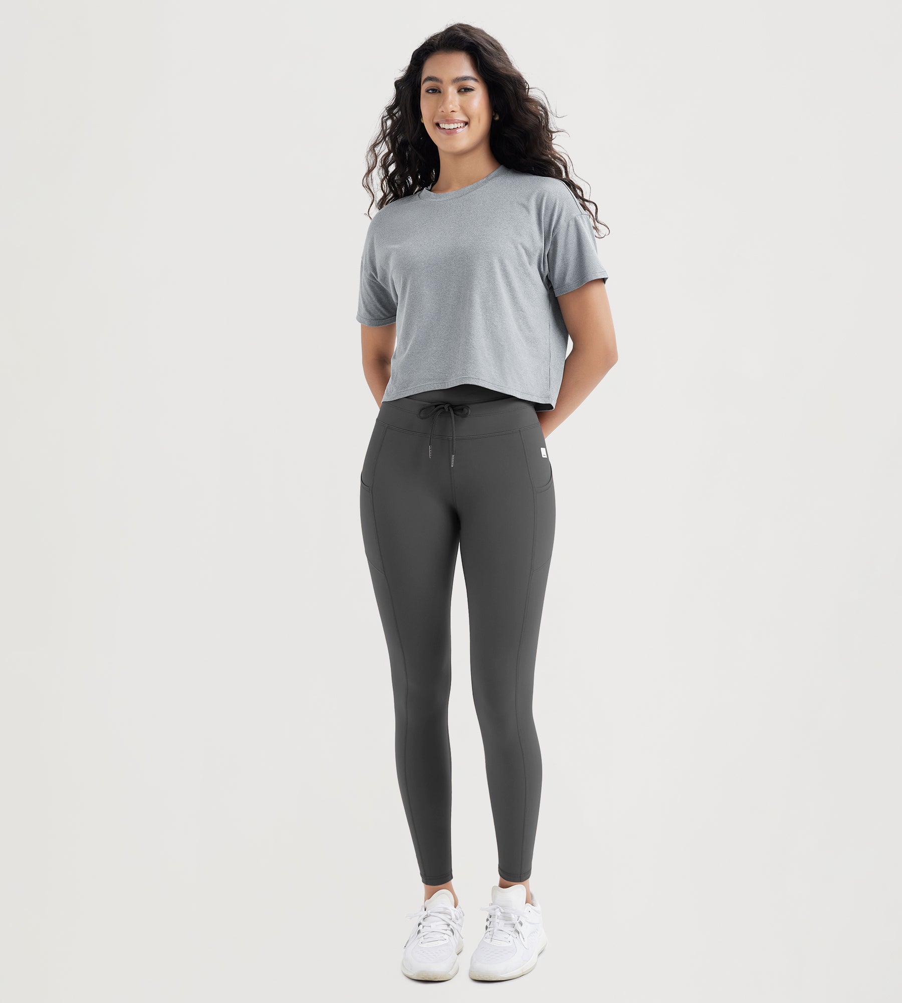ODODOS 28" High Waist Workout Yoga Pants Leggings With Drawstring Pockets - ododos