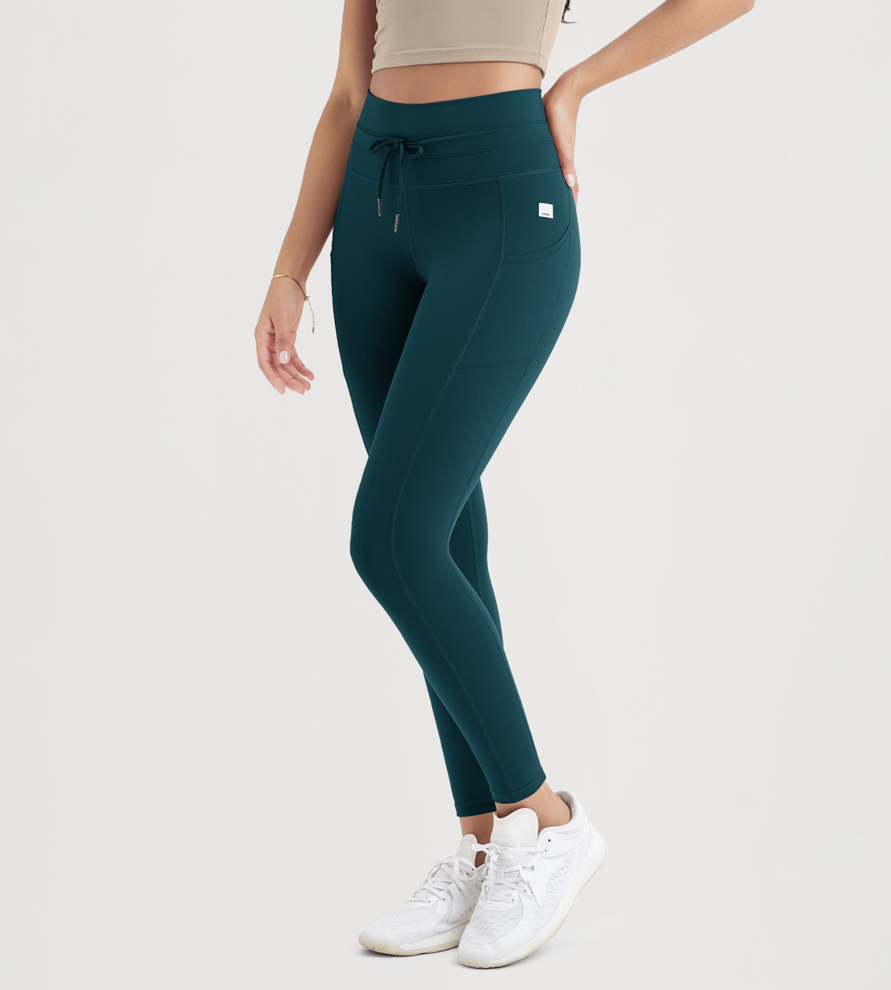 ODODOS 28" High Waist Workout Yoga Pants Leggings With Drawstring Pockets - ododos