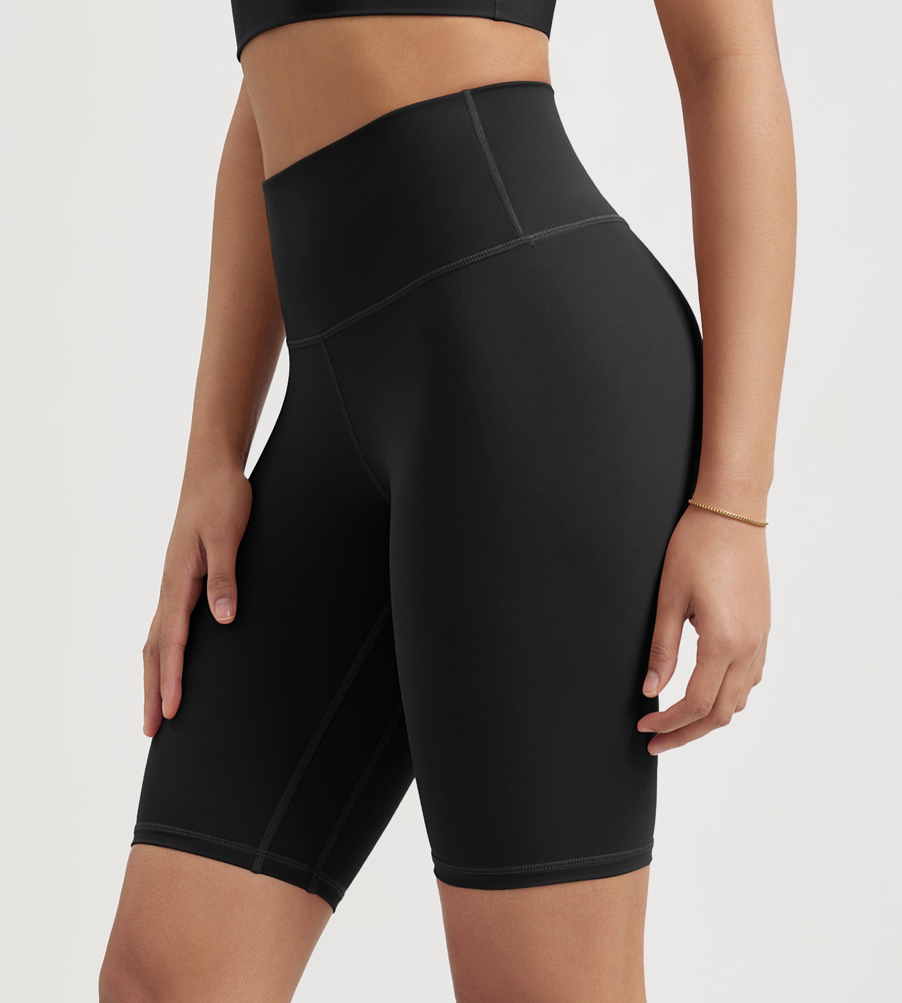 ODLIFT 10" High Waist Biker Shorts Black - ododos
