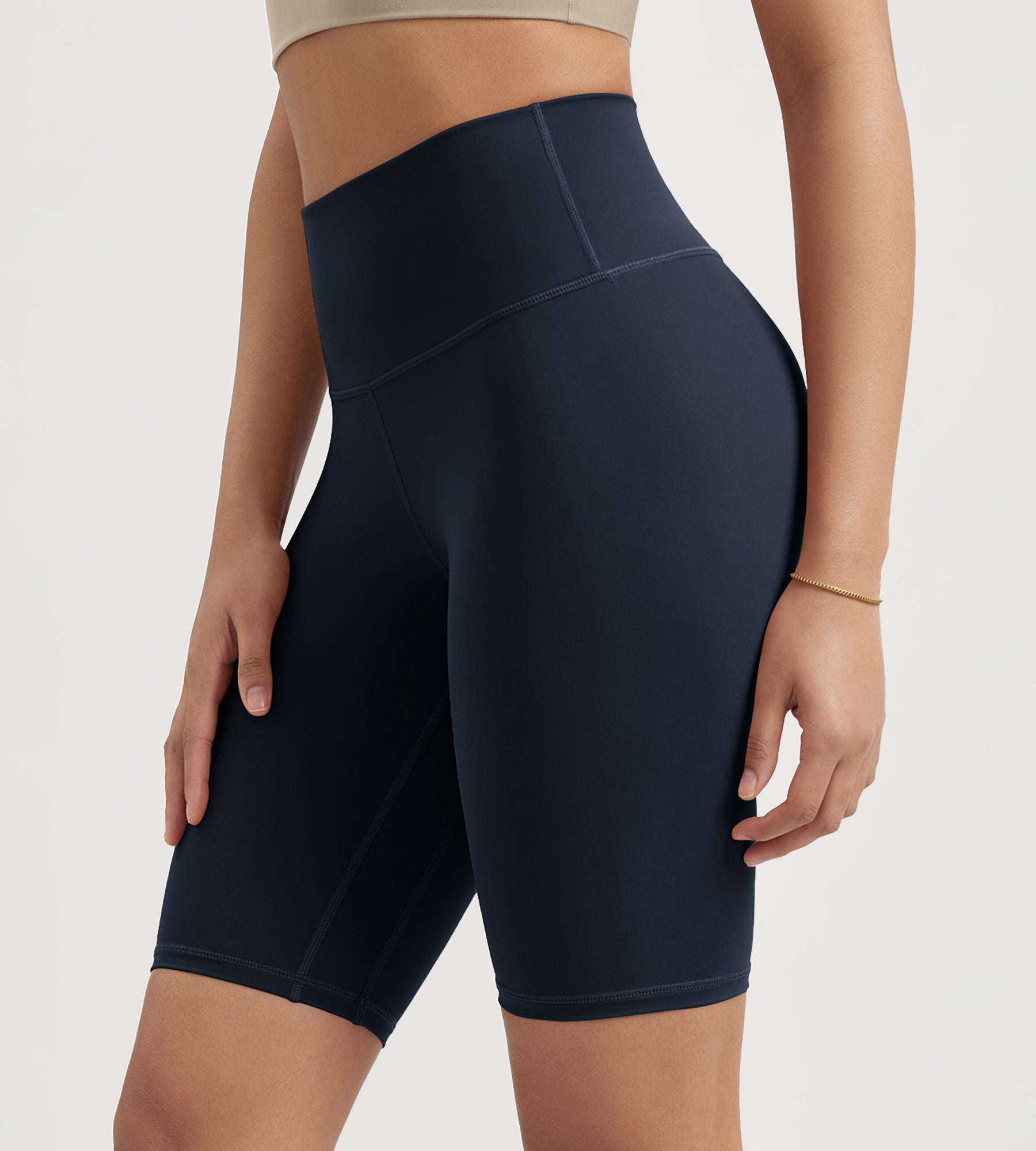 ODLIFT 10" High Waist Biker Shorts Deep Navy - ododos