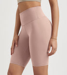 ODLIFT 10" High Waist Biker Shorts Dusty Pink - ododos