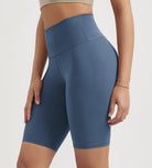 ODLIFT 10" High Waist Biker Shorts Ink Blue - ododos