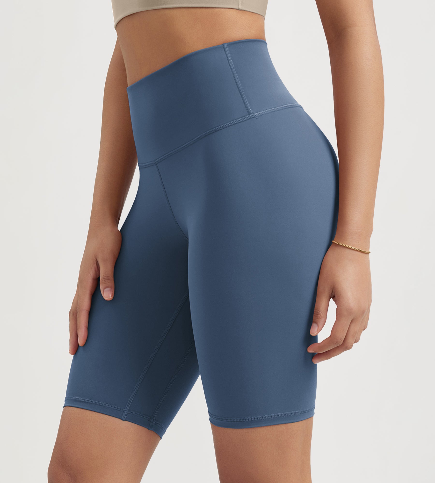 ODLIFT 10" High Waist Biker Shorts Ink Blue - ododos