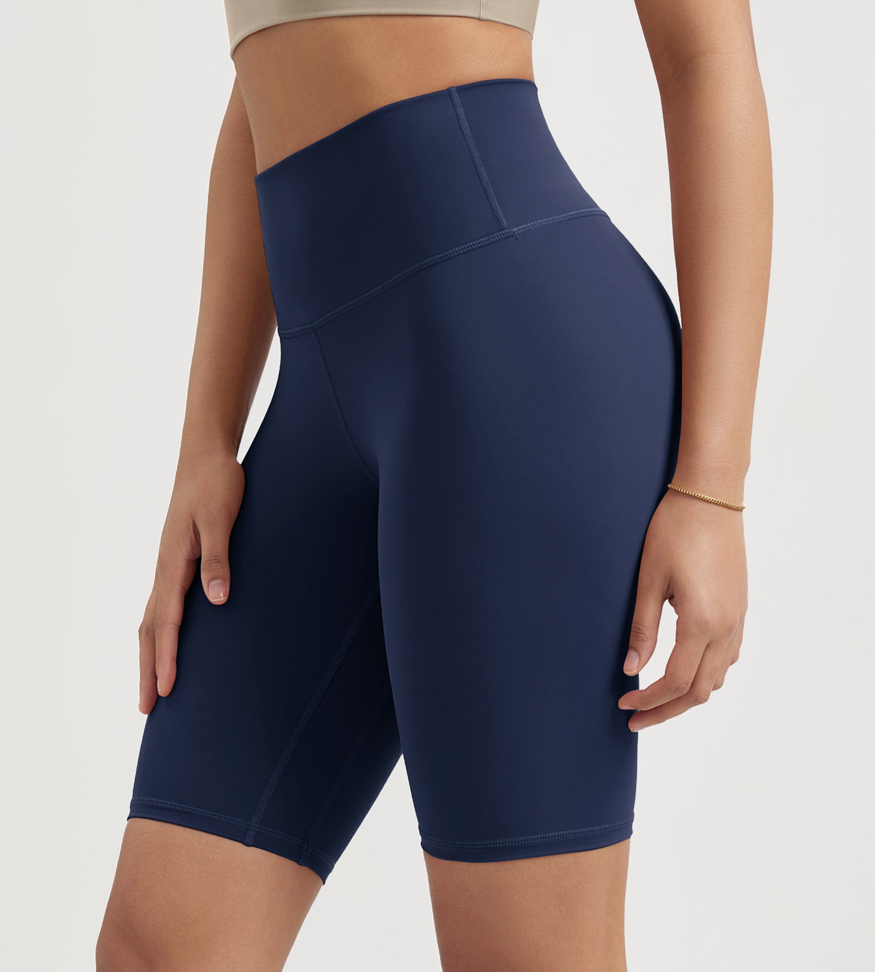 ODLIFT 10" High Waist Biker Shorts Navy - ododos