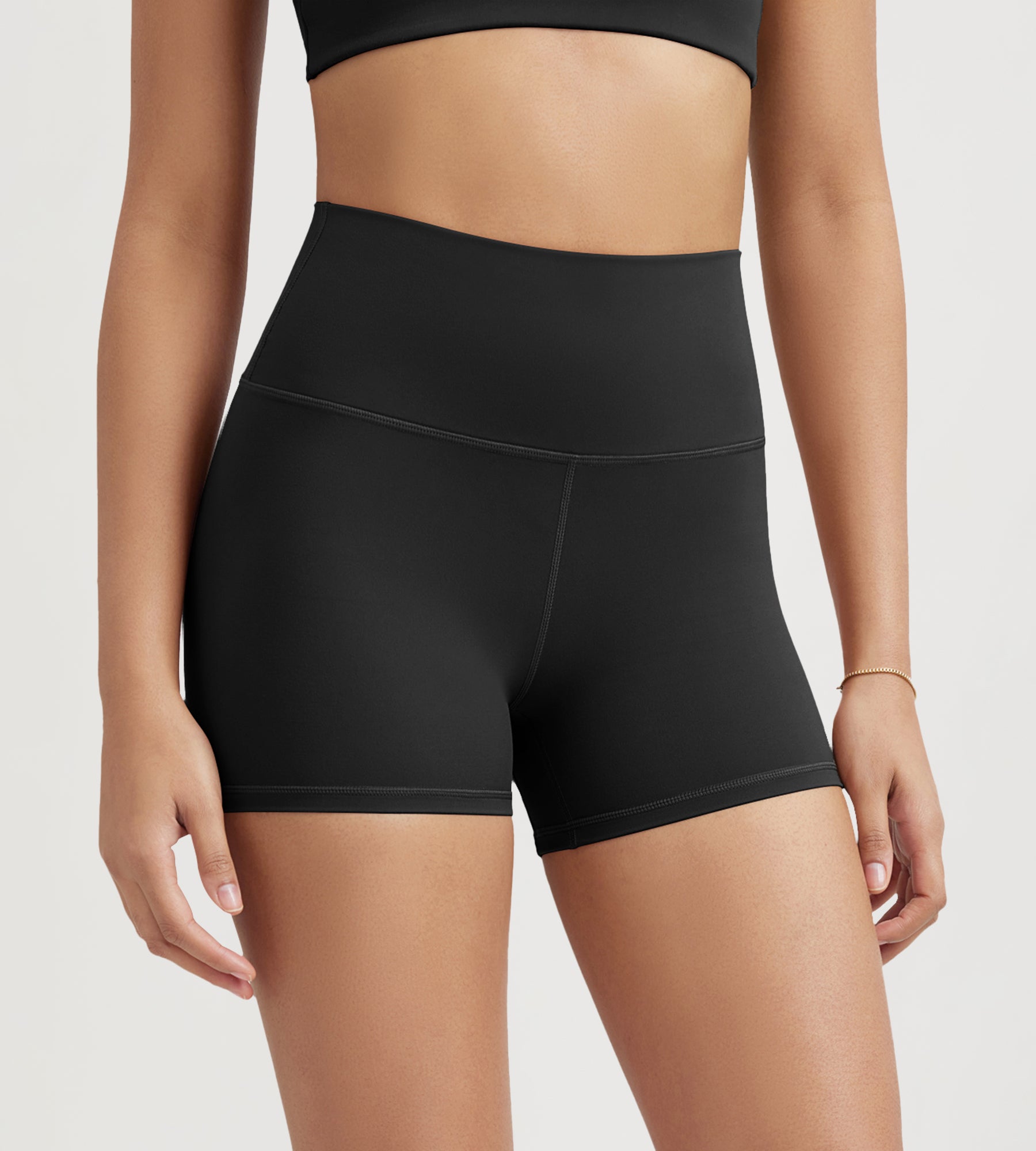 ODLIFT 4" High Waist Biker Shorts Black - ododos