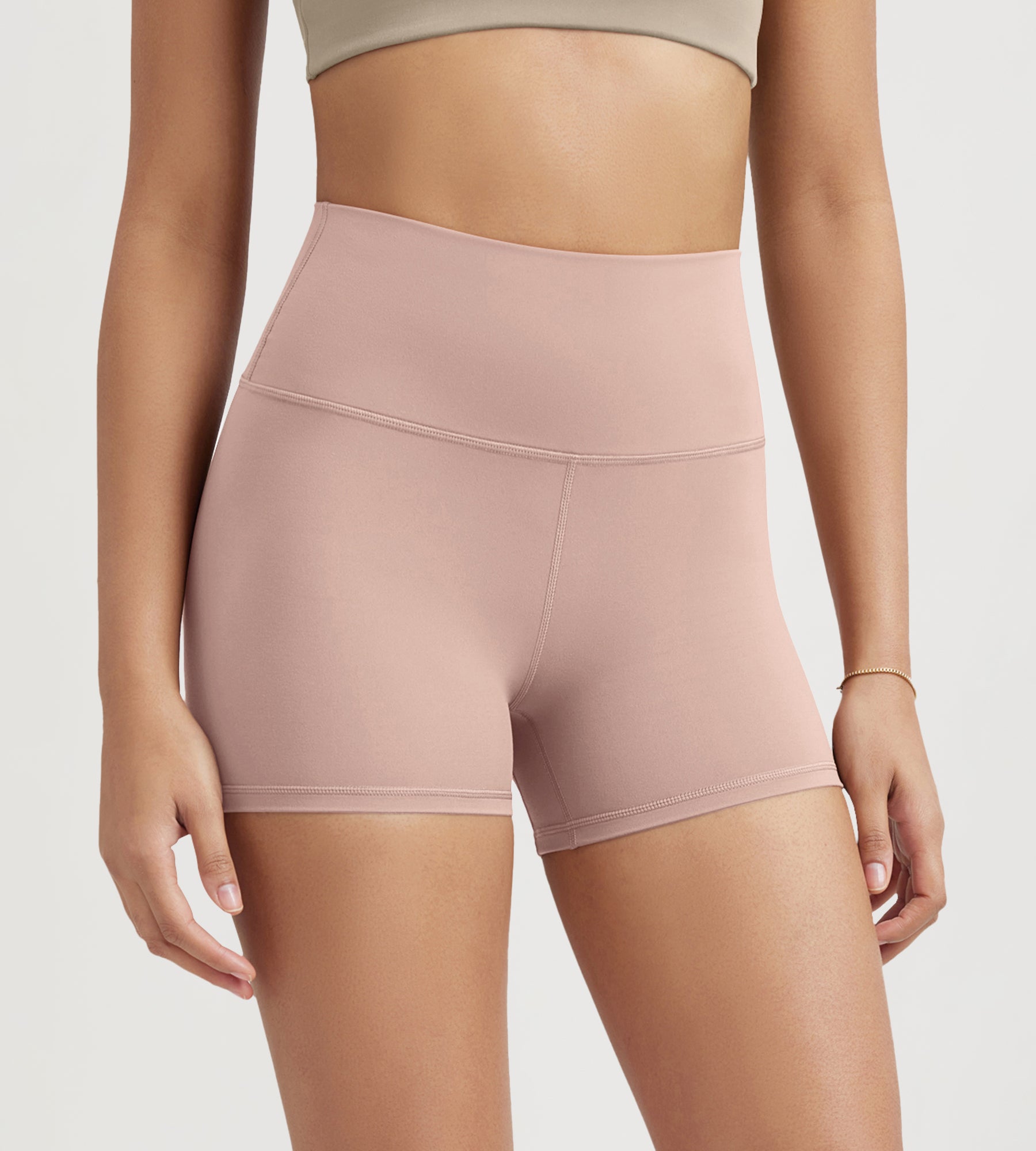ODLIFT 4" High Waist Biker Shorts Dusty Pink - ododos