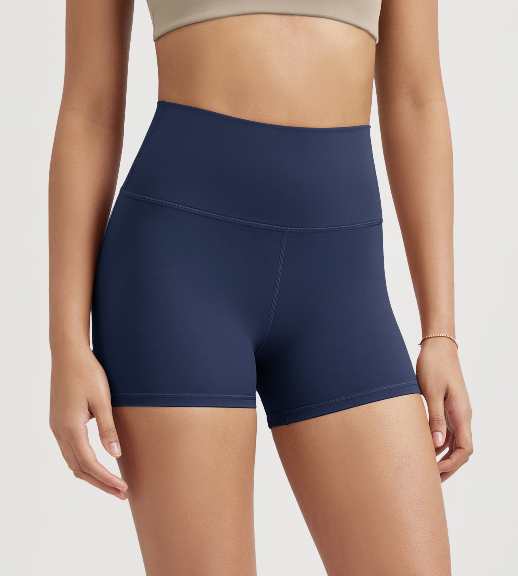 ODLIFT 4" High Waist Biker Shorts Navy - ododos