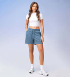 5" Cotton French Terry High Waist Lounge Shorts - ododos