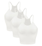 3-Pack Long Seamless Camisole White+White+White - ododos
