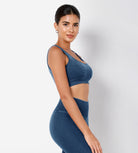 Ribbed Square Neck Sports Bra - ododos