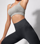 Ribbed Square Neck Sports Bra - ododos