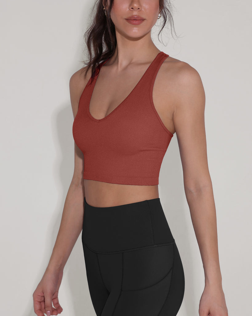 3-Pack Seamless Racerback Crop Tank - ododos
