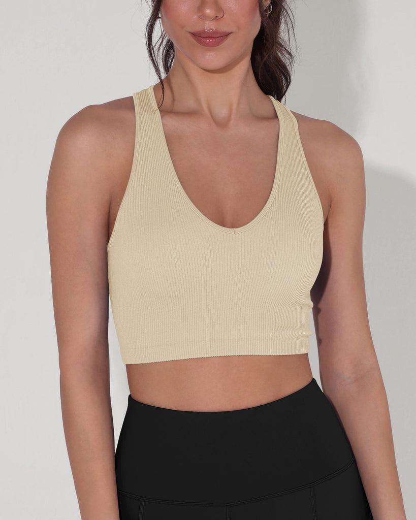  3-Pack Seamless Racerback Crop Tank - ododos